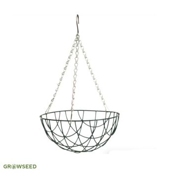 Round Bottom Wire Hanging Basket with Chains
