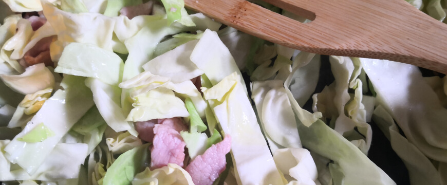 Add Cabbage to bacon