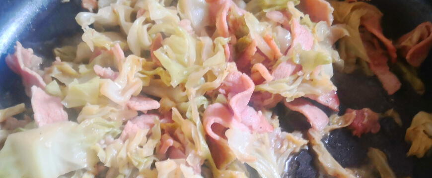 Cabbage & Bacon ready to serve