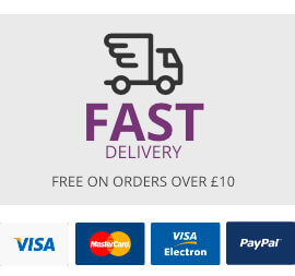 Free delivery over £10, all cards and paypal accepted